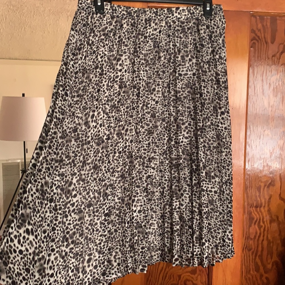 Pleated Midi Skirt- Animal Print!